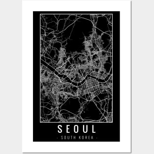 Seoul South Korea Minimalist Map Posters and Art